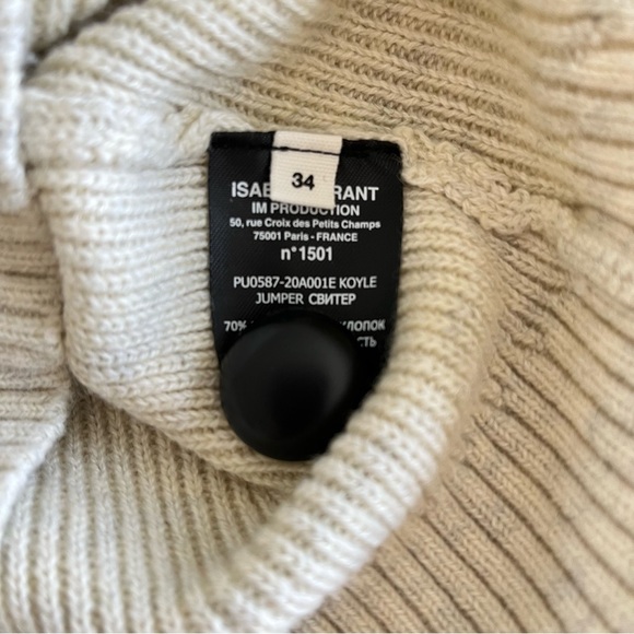 Isabel Marant Etoile Koyle Sweater - Heathered Ivory - Size 34 - Picture 8 of 12